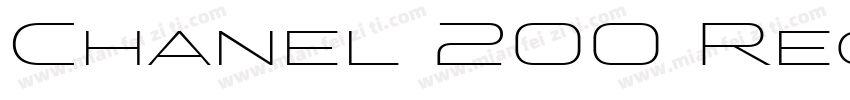 Chanel 200 Regular字体转换